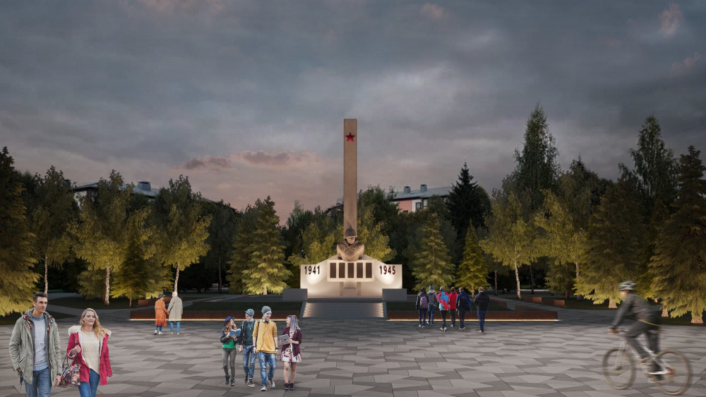 В Кубинке обновят сквер с памятником «Павшим воинам»