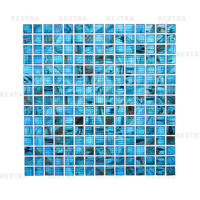 Мозаика, 32.7х32.7 см, стекломасса, цвет синий