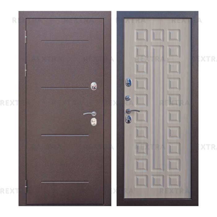 Дверь входная металлическая Isotema 11 см, 860 мм, левая, цвет антик лиственница мокко