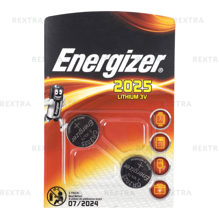 Батарейка литиевая Energizer ENR CR 2025 FSB2, 2 шт.