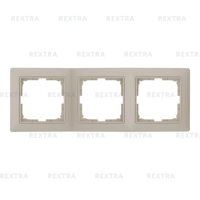 Рамка для розеток и выключателей Basic55 3 поста цвет белый