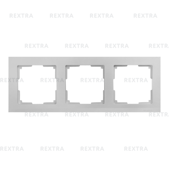 Рамка Werkel Stark, 3 поста, цвет серебряный