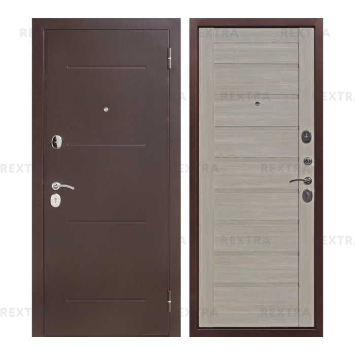 Дверь входная металлическая Ницца, 860 мм, правая, цвет ларче царга