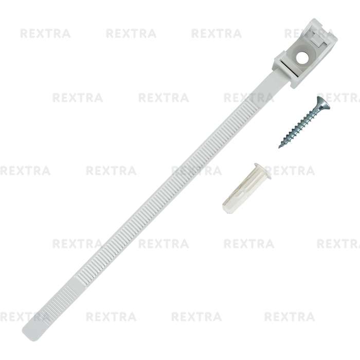 Хомут для труб и кабелей 16-32 мм цвет белый, 10 шт.