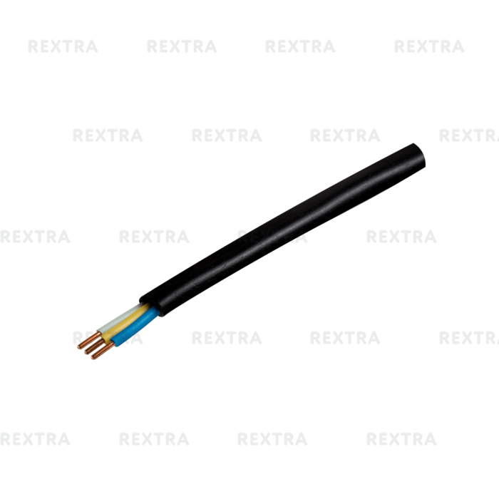 Кабель ВВГп-НГ 3x1.5 мм², на отрез