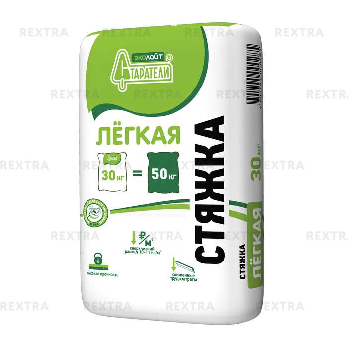 Стяжка пола Старатели Эколайт Лёгкая, 30 кг