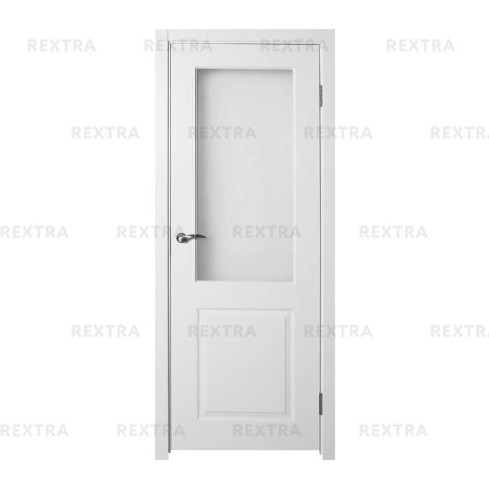 Дверь межкомнатная остеклённая Австралия 60x200 см цвет белый