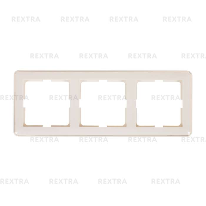 Рамка Schneider Electric W59, 3 поста, цвет слоновая кость