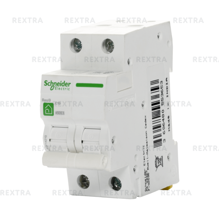 Выключатель автоматический Schneider Electric Resi9 2 полюса 10 A