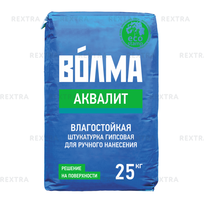 Штукатурка гипсовая влагостойкая Волма-Аквалит, 25 кг