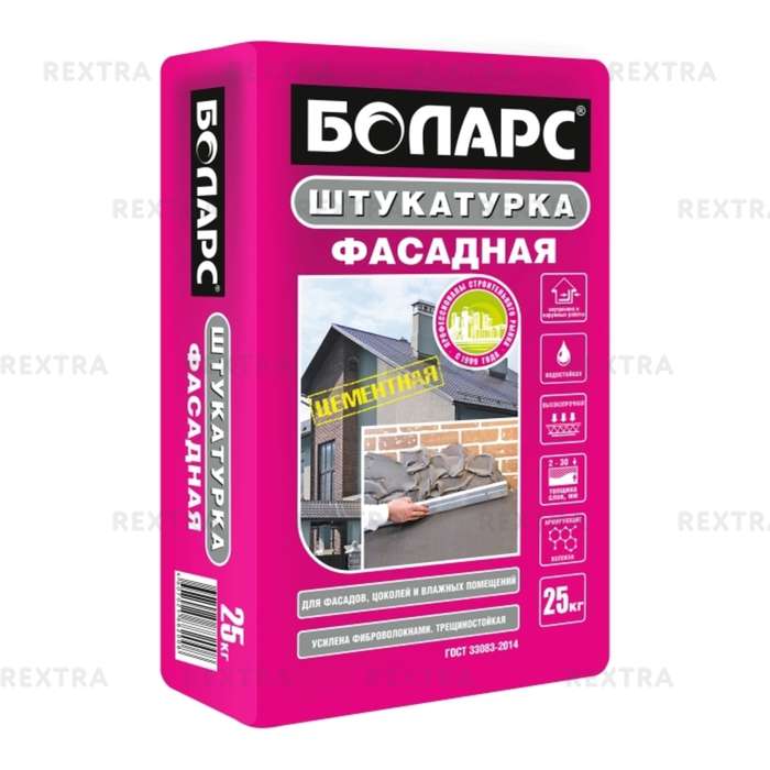 Штукатурка фасадная Боларс, 25 кг