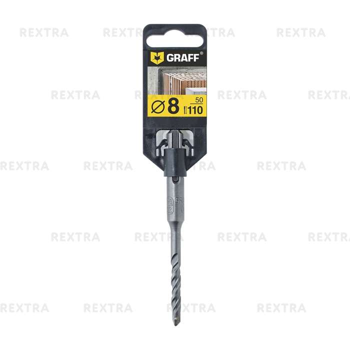 Сверло по бетону GRAFF 8х50х110 мм, SDS-plus, GSPD08110