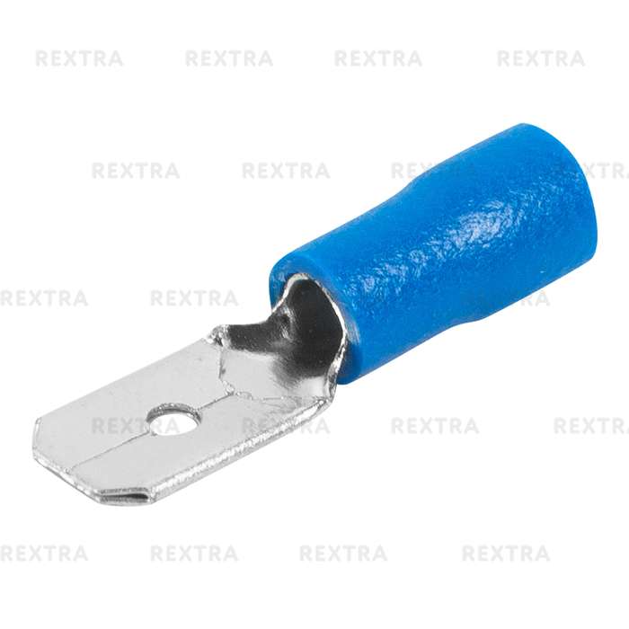 Штекер РпИп 2.5-6.3 2.5 мм², цвет синий, 10 шт.