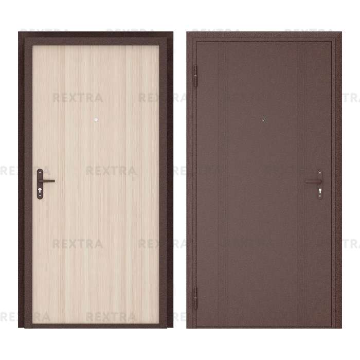 Дверь входная металлическая Ламистайл, 980 мм, левая, цвет капучино