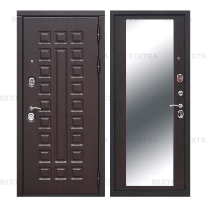 Дверь входная металлическая Сенатор 12 см, 860 мм, правая, цвет зеркало венге