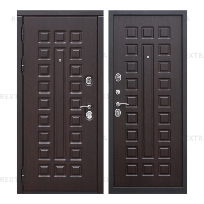 Дверь входная металлическая Сенатор 12 см, 960 мм, левая, цвет венге