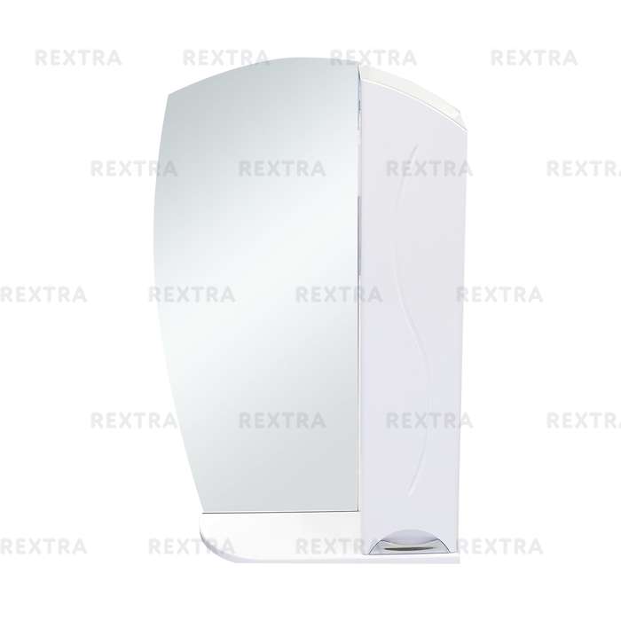 Шкаф зеркальный «Глория» 55 см цвет белый
