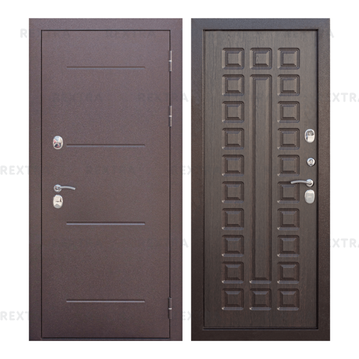Дверь входная металлическая Isotema 11 см, 960 мм, правая, цвет антик венге
