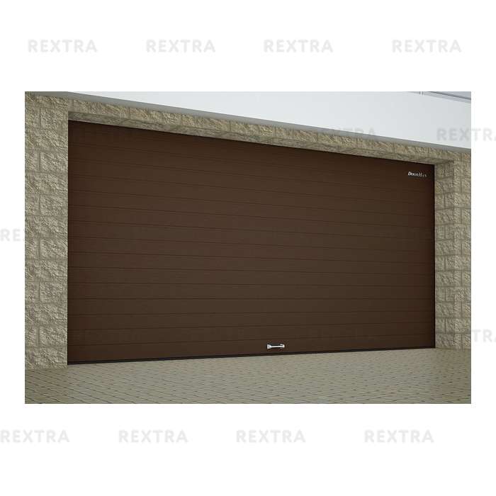 Ворота секционные RSD01SС №6, 2750x2390 мм, цвет коричневый