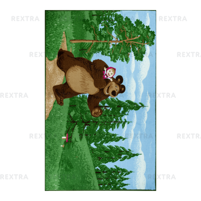 Ковёр «Маша и Медведь в лесу», 1х1.5 м