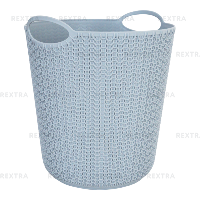 Корзина для мусора «Вязание», 260х290х260 мм, 10 л, цвет серый