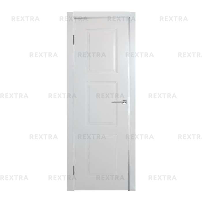 Дверь межкомнатная глухая с замком и петлями в комплекте Британия 80x200 см цвет белый