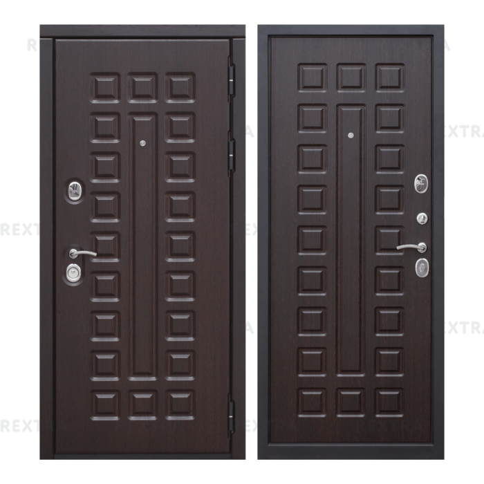 Дверь входная металлическая Сенатор 12 см, 860 мм, правая, цвет венге