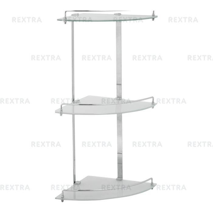 Полка для ванной комнаты угловая трёхъярусная