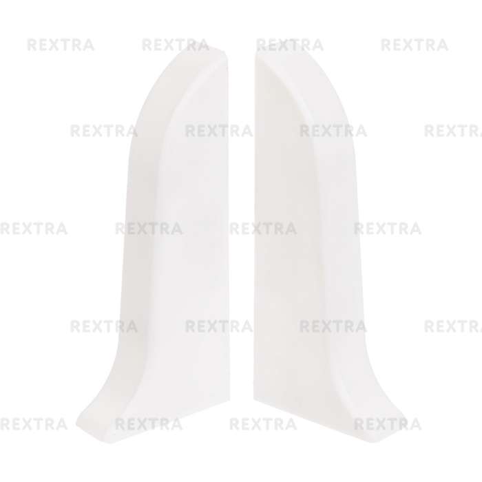 Заглушка для плинтуса левая и правая, 55 мм, цвет белый