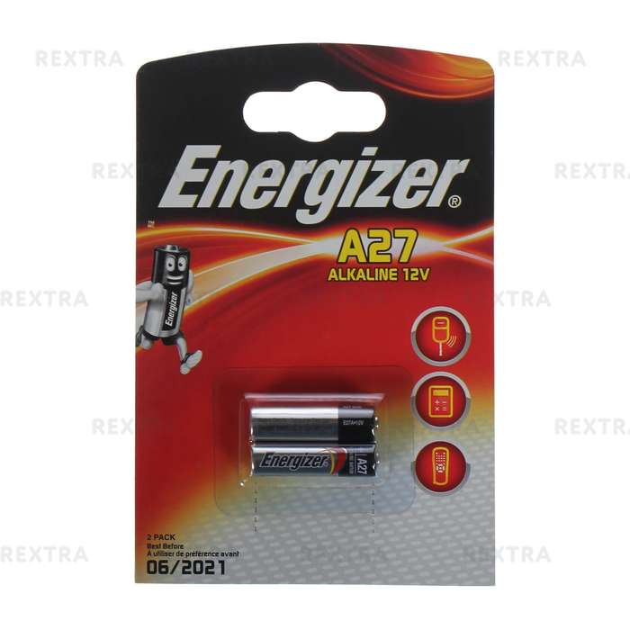 Батарейка алкалиновая Energizer FSB2, A27, 2 шт.