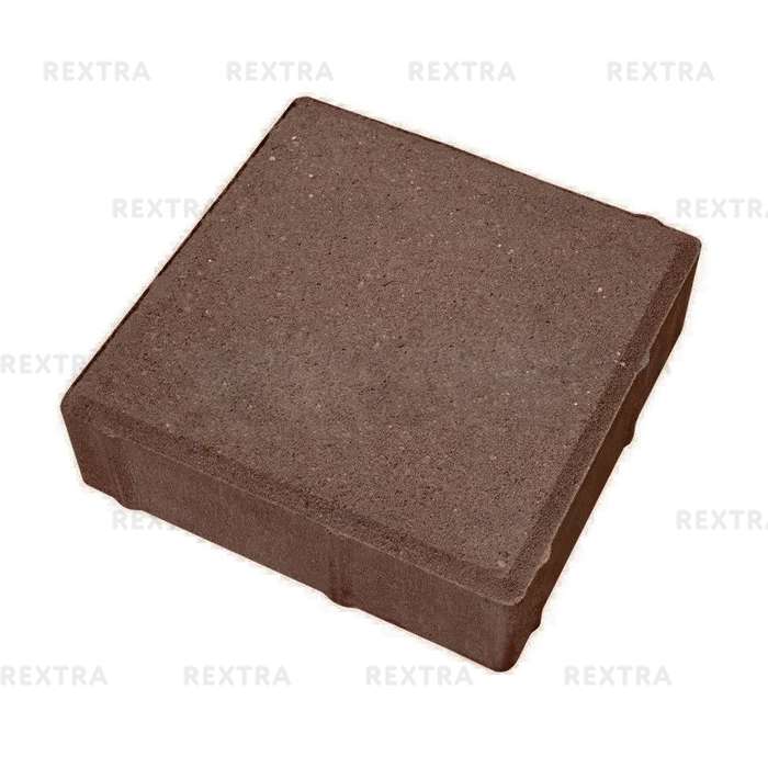 Плитка тротуарная вибропрессованная, 300x300x60 мм, цвет коричневый