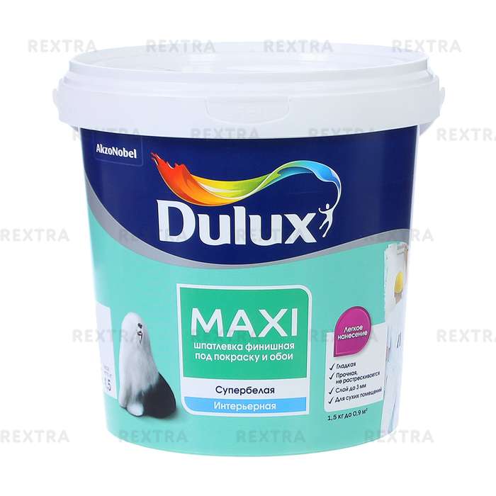 Шпатлёвка мелкозернистая Dulux 1,5 кг