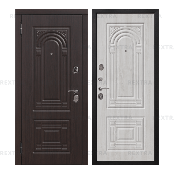 Дверь входная металлическая Флоренция, 860 мм, левая, цвет белёный дуб
