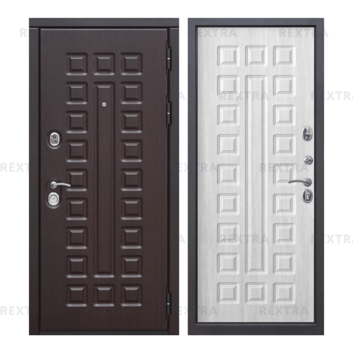 Дверь входная металлическая Сенатор 12 см, 860 мм, правая, цвет белый ясень