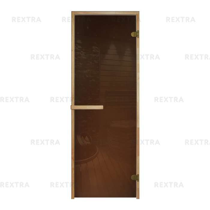 Дверь для сауны, 69х189 см, цвет бронза