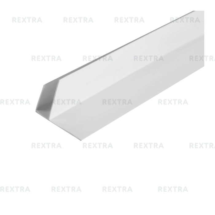 Профиль ПВХ F-образный для панелей 8 мм, 3000 мм, цвет белый