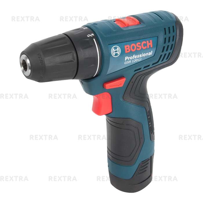 Дрель-шуруповерт аккумуляторная Bosch GSR 120, 12 В Li-ion 2x2 Ач