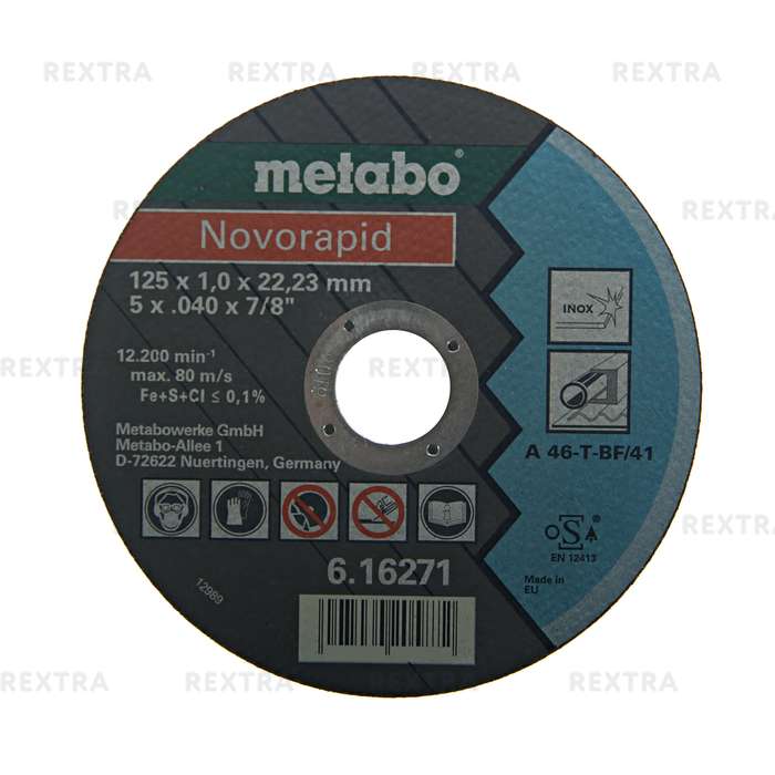 Круг отрезной по металлу Metabo, 125х1 мм