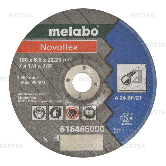Диск зачистной по нержавеющей стали Metabo, 180х6х22 мм