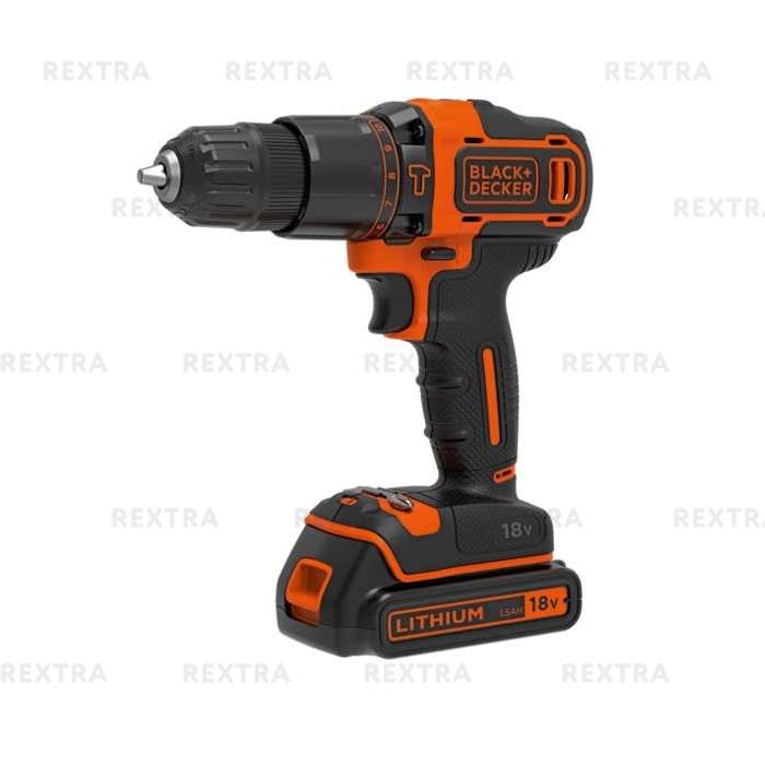 Ударная дрель-шуруповерт Black&Decker BDCHD18 18 В Li-Ion, 2х1.5 Ач