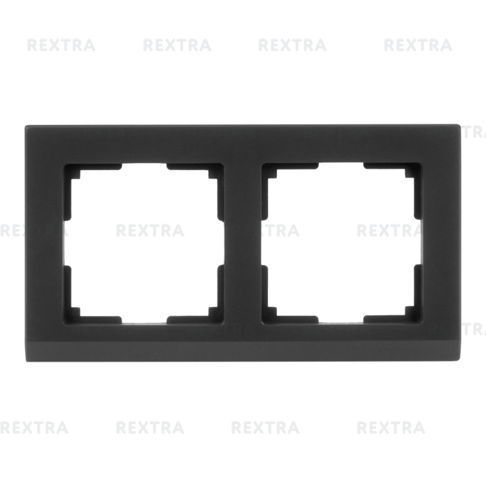 Рамка Werkel Stark, 2 поста, цвет чёрный