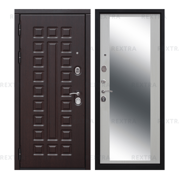 Дверь входная металлическая Сенатор 12 см, 960 мм, левая, цвет зеркало дуб сонома