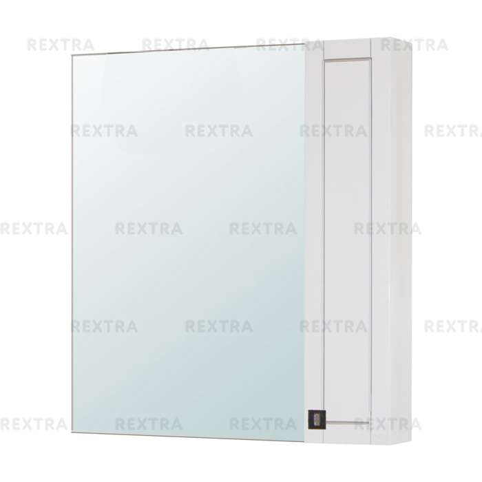 Шкаф зеркальный «Мерлин» 80 см цвет белый