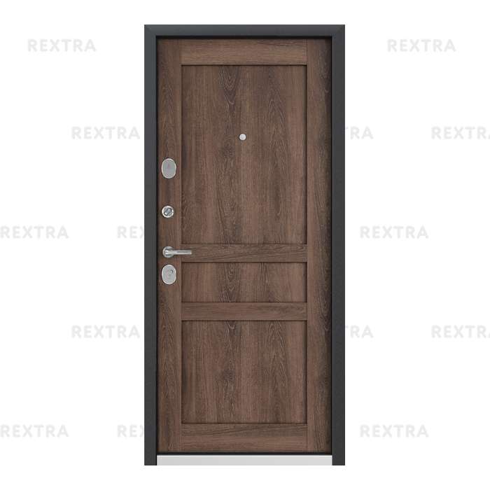 Дверь металлическая Контрол Мария, 960 мм, левая, цвет коричневый