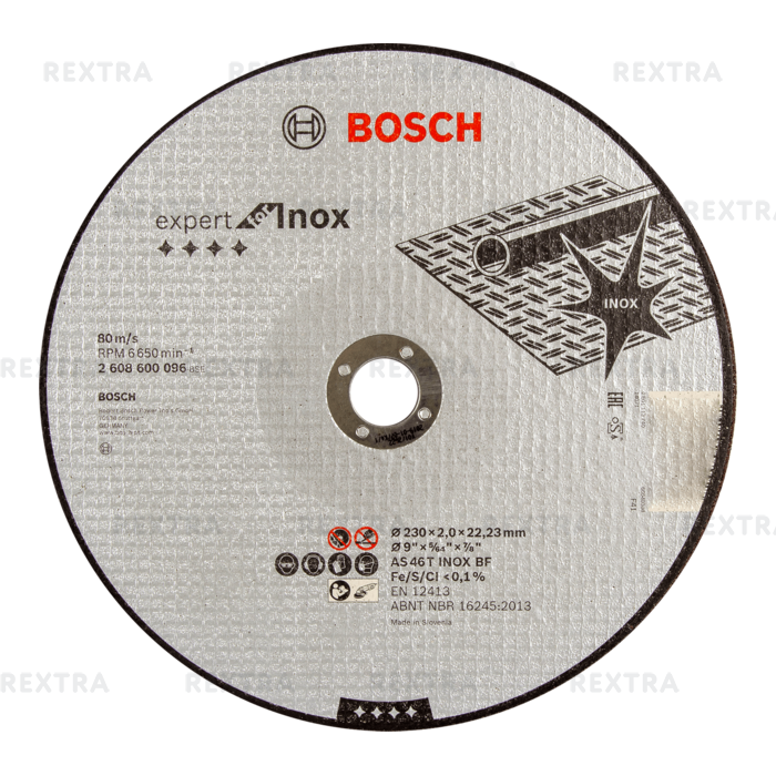 Диск отрезной по нержавейке Bosch, 230x2 мм