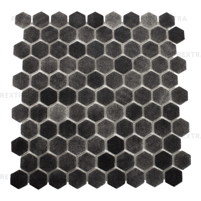 Мозаика стеклянная Hex Antislip 31.7х30.7 см цвет графит