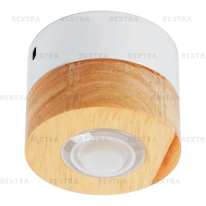 Светильник точечный светодиодный накладной влагозащищённый 12-100, 2 м², тёплый белый свет, цвет бук
