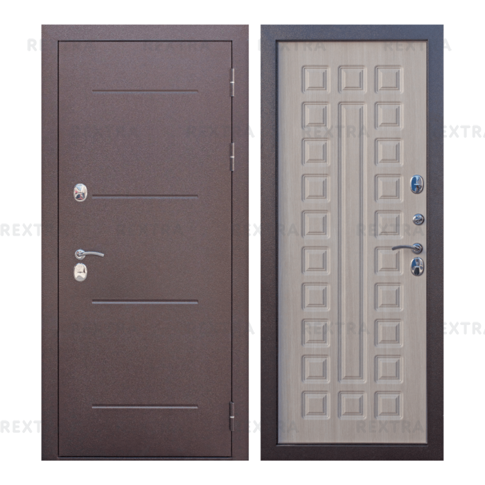 Дверь входная металлическая Isotema 11 см, 960 мм, правая, цвет антик лиственница мокко