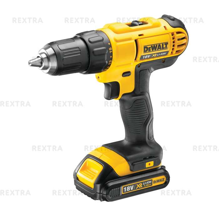 Шуруповерт аккумуляторный Dewalt DCD771S2 18 В Li-Ion, 2х1.5 Ач