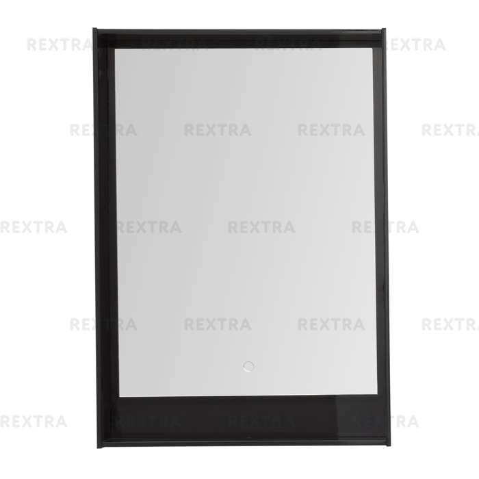 Зеркало с подсветкой «Мокка» 60 см, цвет чёрный глянец